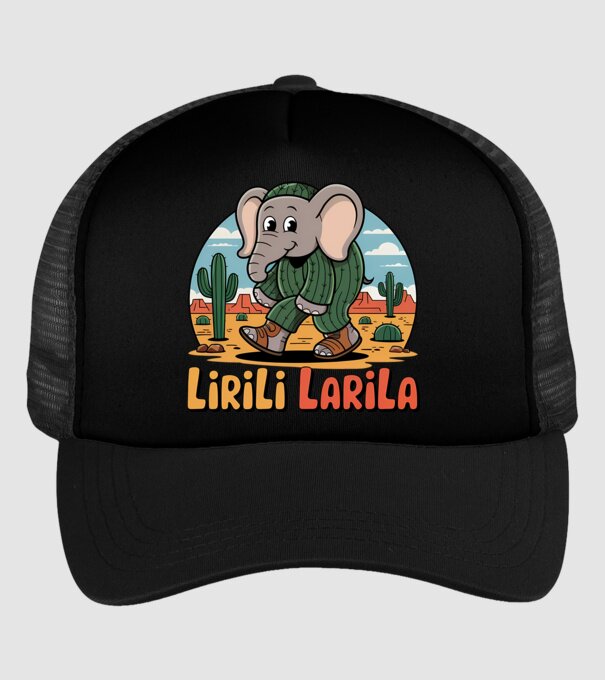Lirili Larila model negru pe tricou