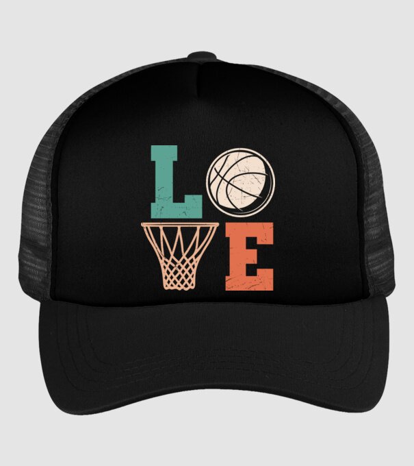 LOVE basketball model negru pe tricou