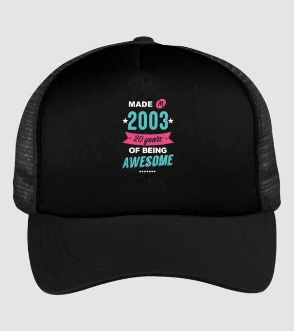 Made in 2003 model negru pe tricou