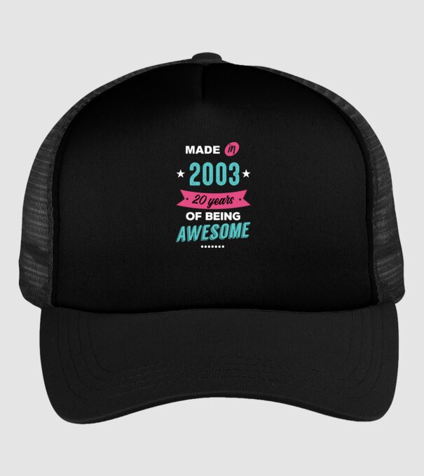 MADE IN 2003 model negru pe tricou