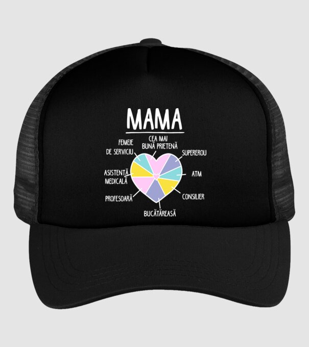 Mama cea mai bună prietenă, supererou model negru pe tricou
