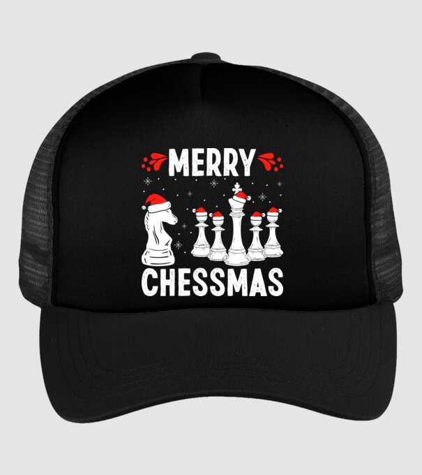 merry chessmass model negru pe tricou