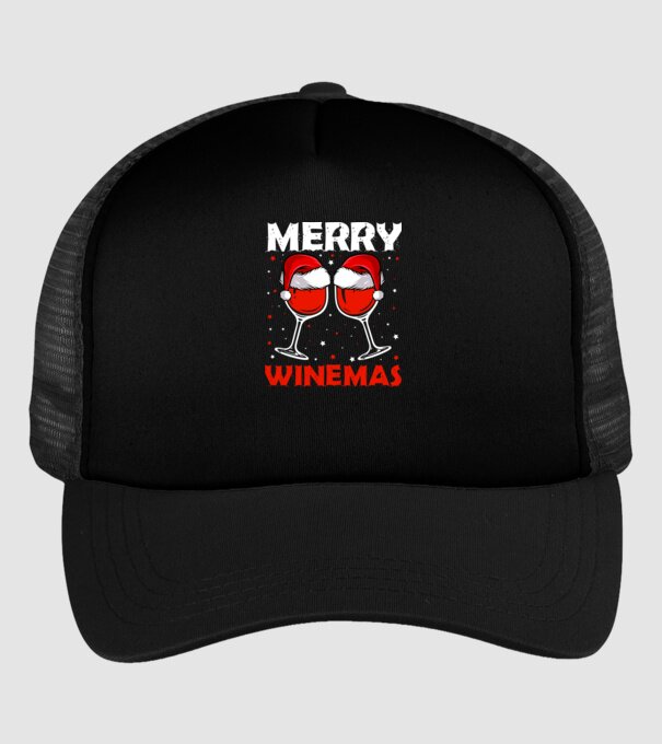 Merry winemas model negru pe tricou