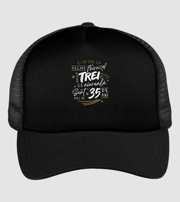 Miracol durează trei 35 de ani model negru pe tricou