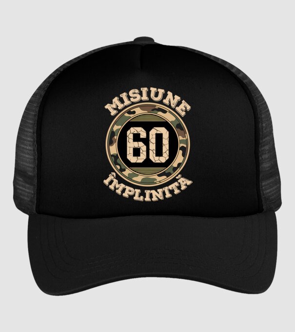 Misiune împlinită 60 model negru pe tricou