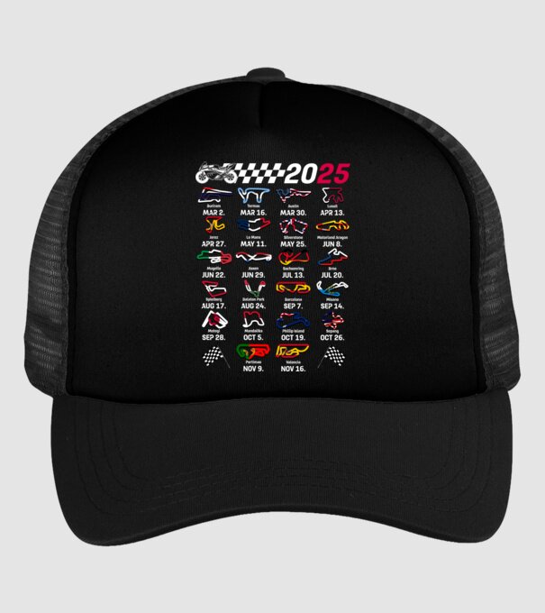 MOTOGP 25 CALENDAR Negru model negru pe tricou