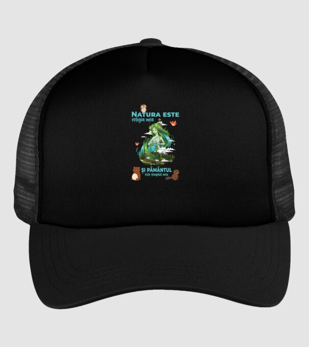 Natura este religia mea și pământul este templul meu model negru pe tricou