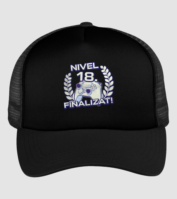 Nivel 18 finalizat! model negru pe tricou