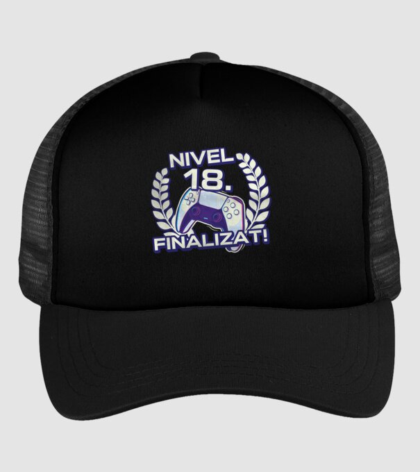 Nivel 18 finalizat! model negru pe tricou