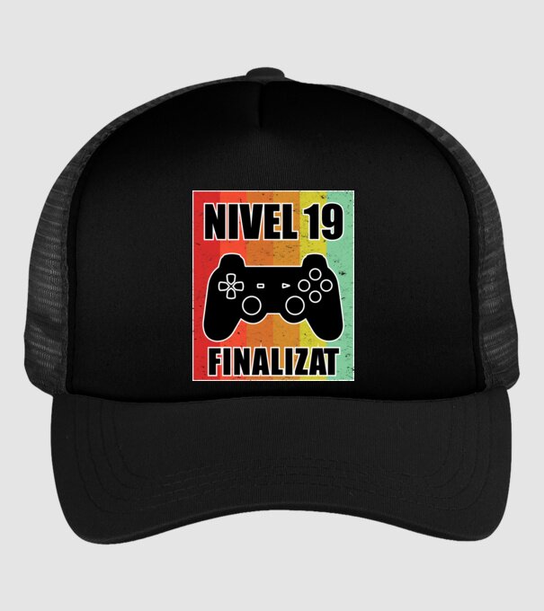 Nivel 19 finalizat model negru pe tricou