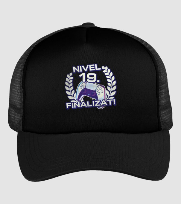 Nivel 19 finalizat! model negru pe tricou