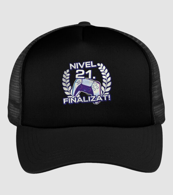 Nivel 21 finalizat! model negru pe tricou