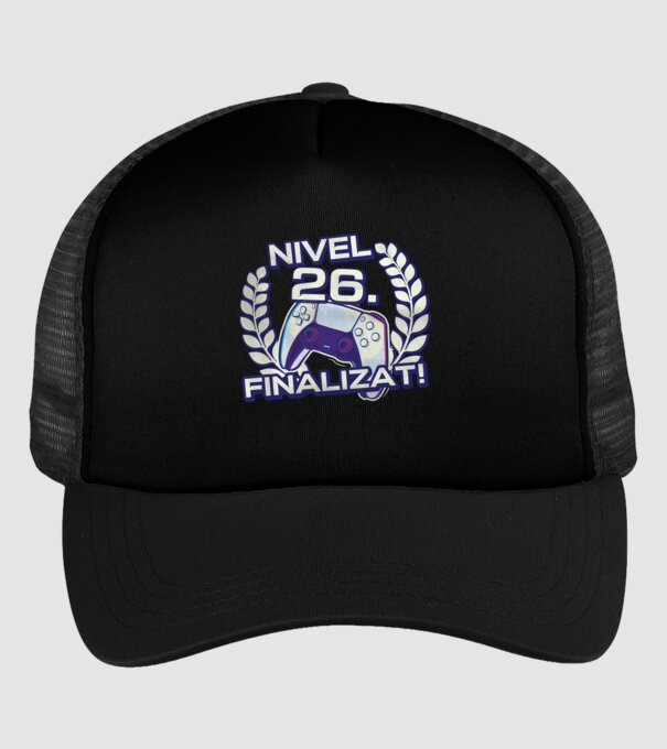 Nivel 26 finalizat! model negru pe tricou