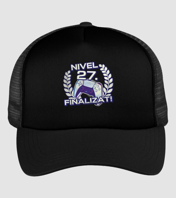 Nivel 27 finalizat! model negru pe tricou