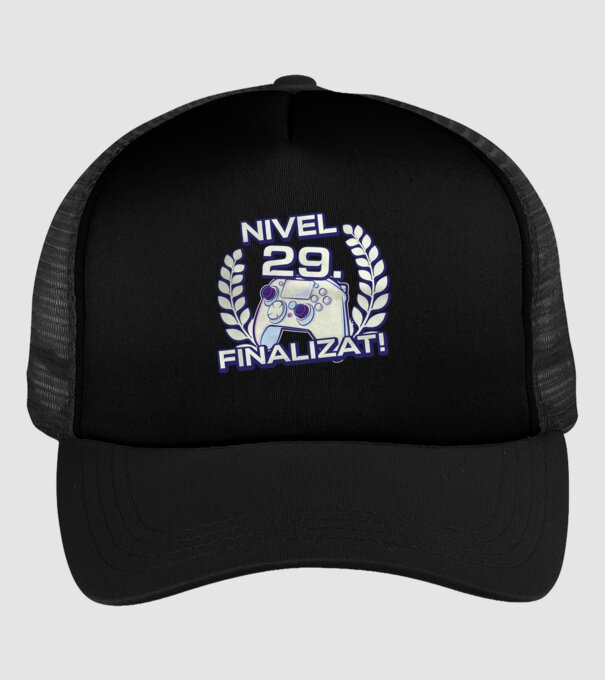 Nivel 29 finalizat! model negru pe tricou