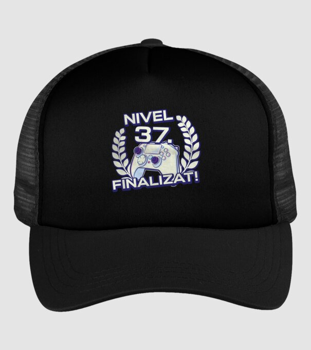 Nivel 37 finalizat! model negru pe tricou