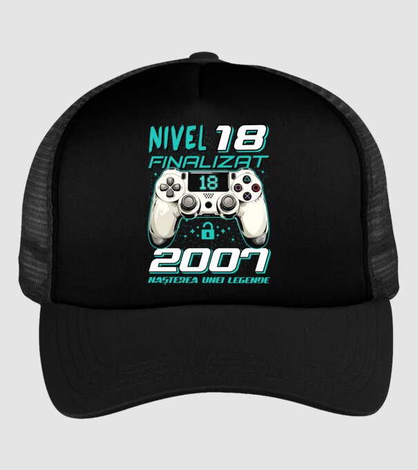 Nivel finalizat 18 2007 model negru pe tricou