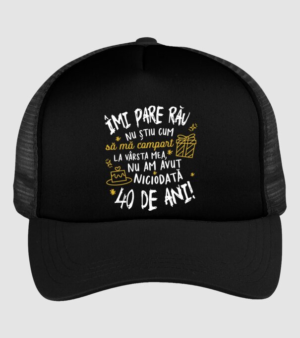 Nu am avut niciodată 40 de ani model negru pe tricou