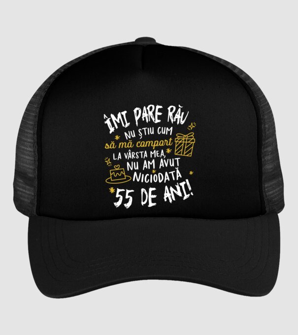 Nu am avut niciodată 55 de ani model negru pe tricou
