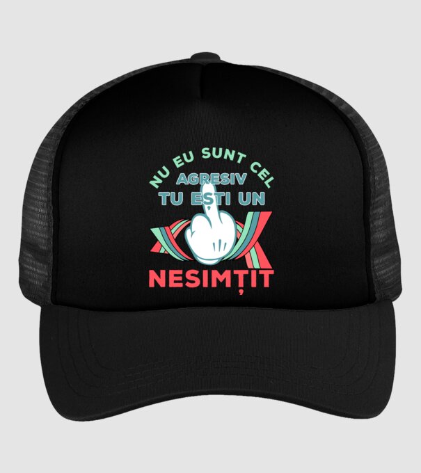 nu eu sunt cel agresiv, tu ești un nesimțit model negru pe tricou