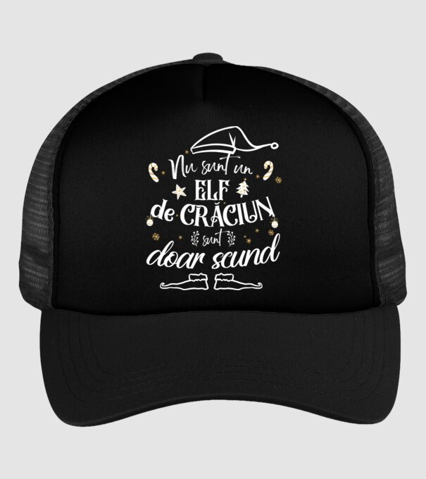 Nu sunt un elf de Crăciun, sunt doar scund Negru model negru pe tricou