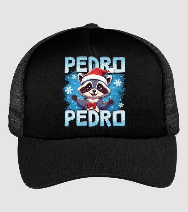 Pedro pedro retro xmas model negru pe tricou