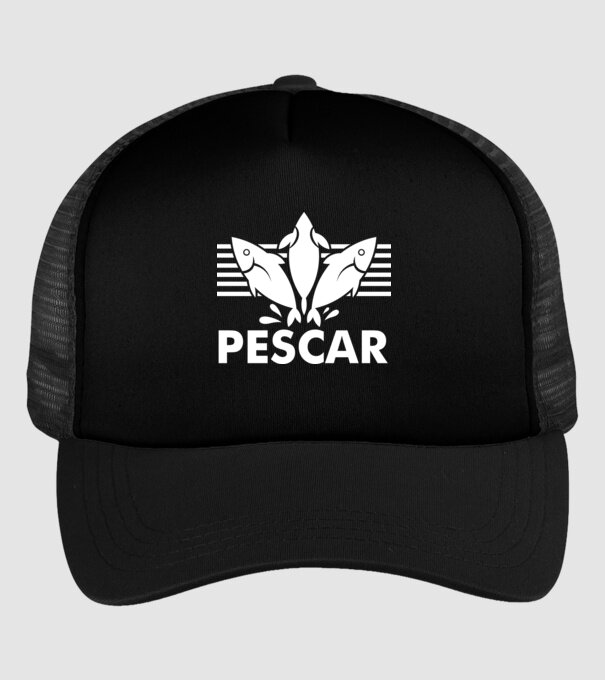 Pescar original model negru pe tricou