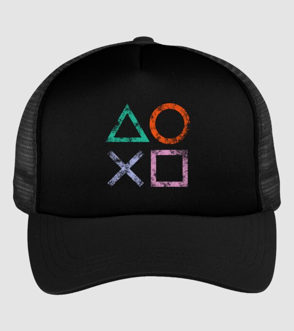 PlayStation icon model negru pe tricou