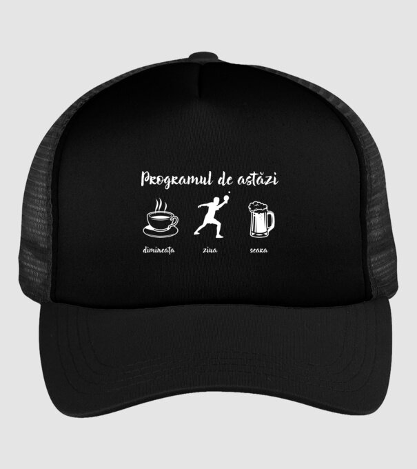 programul de astăzi: dimineața, ziua, seara model negru pe tricou