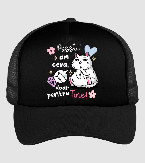 Pssst, am ceva doar pentru tine! model negru pe tricou