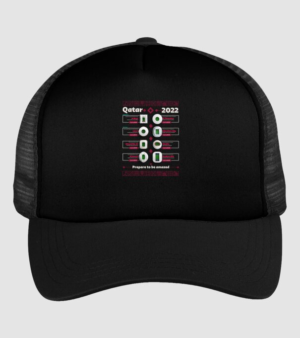 Qatar 2022 Stadiums model negru pe tricou