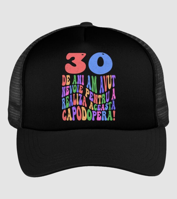 Realiza această capodoperă 30 model negru pe tricou