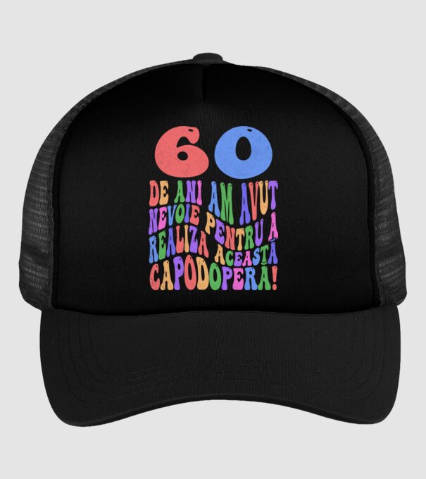 Realiza această capodoperă 60 model negru pe tricou
