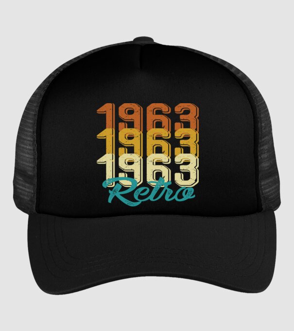 Retro 1963 model negru pe tricou