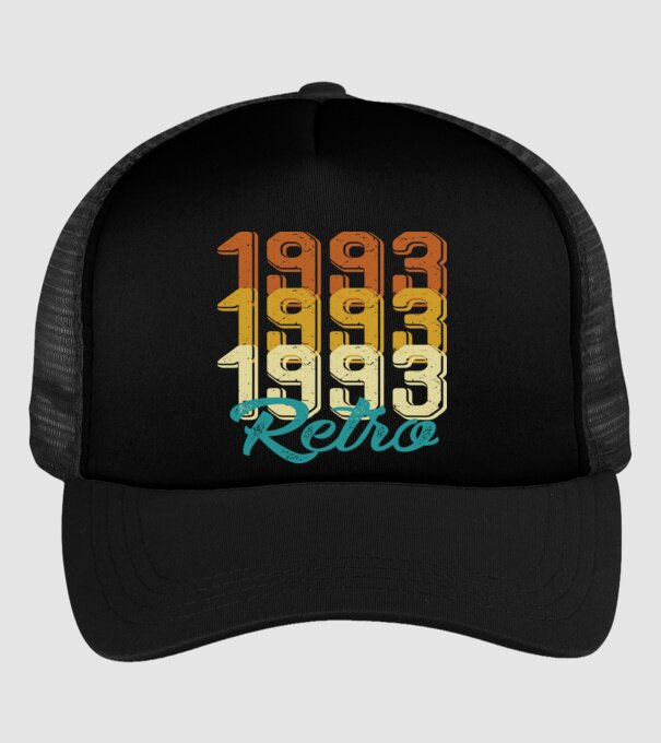 Retro 1993 model negru pe tricou