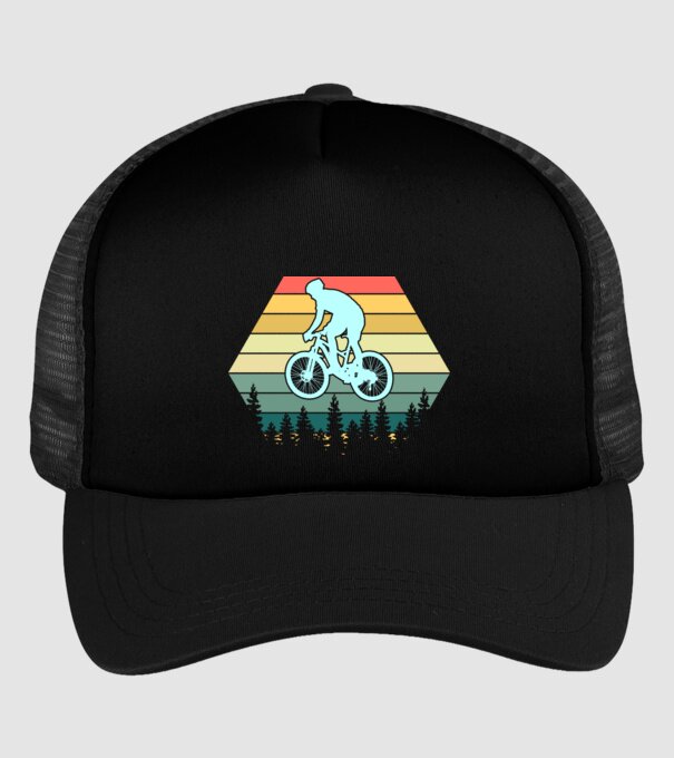 retro mountain bike model negru pe tricou