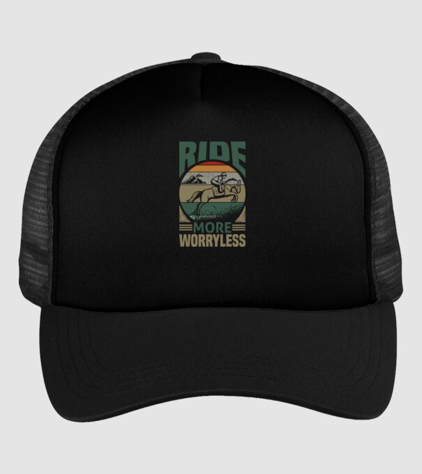 ride more model negru pe tricou