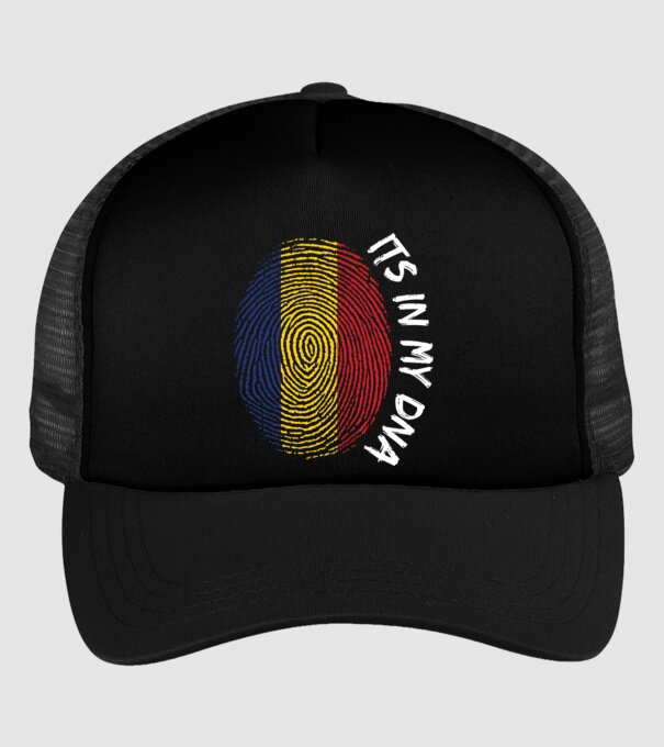 România fingerprint model negru pe tricou