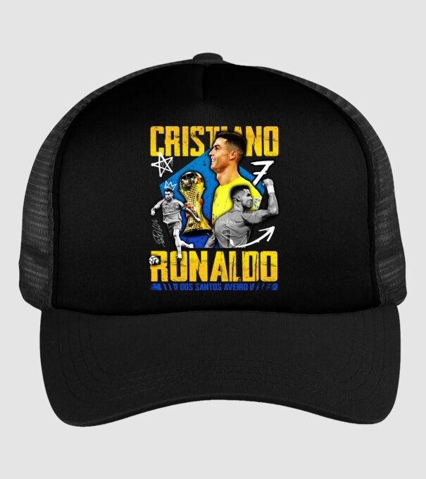 Ronaldo tribute model negru pe tricou