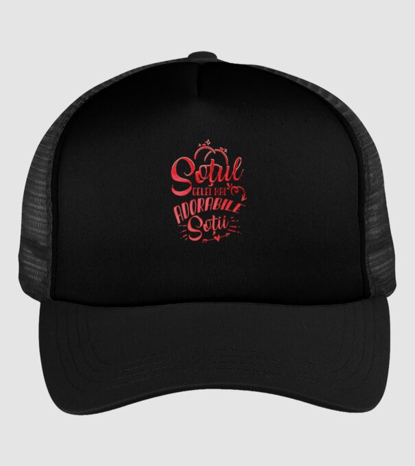 Soțul celei mai adorabile soții model negru pe tricou
