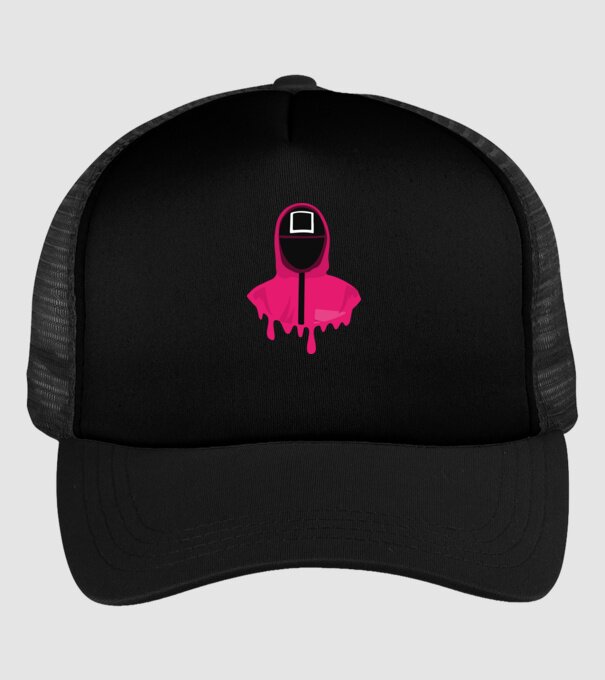 squid game square model negru pe tricou