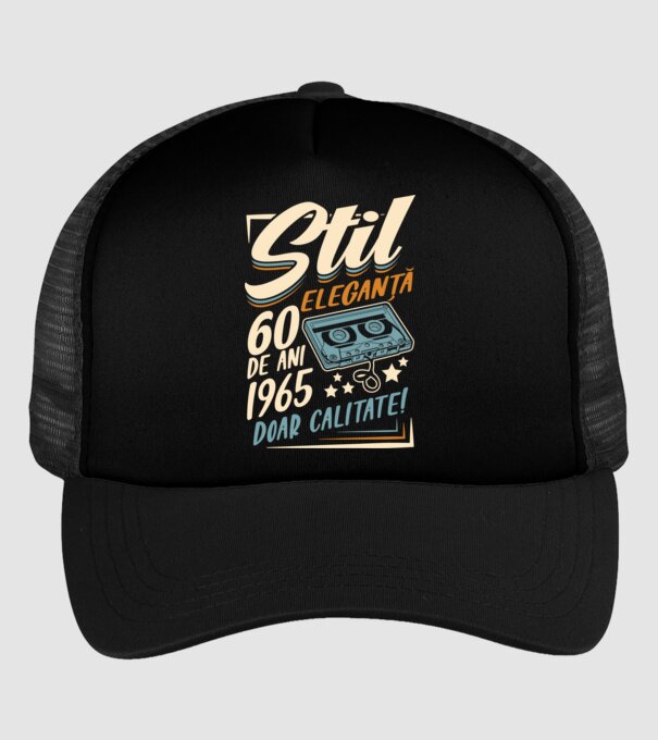 Stil eleganta 1965 model negru pe tricou