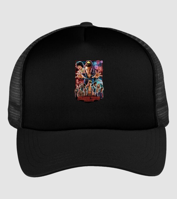 stranger things tribute poster model negru pe tricou