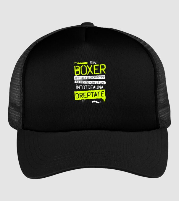 Sunt boxer, pentru a economisi timp, să reținem că am întotdeauna dreptate model negru pe tricou