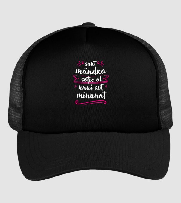 Sunt mândra soție a unui soț minunat model negru pe tricou