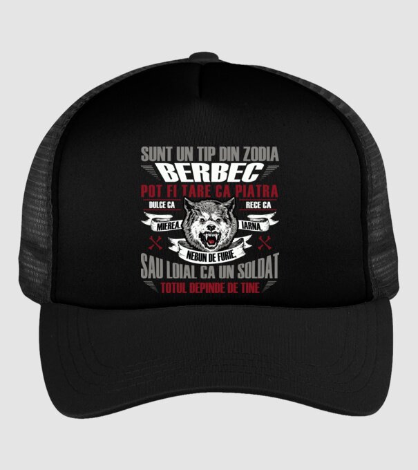 Sunt un tip din zodia Berbec model negru pe tricou