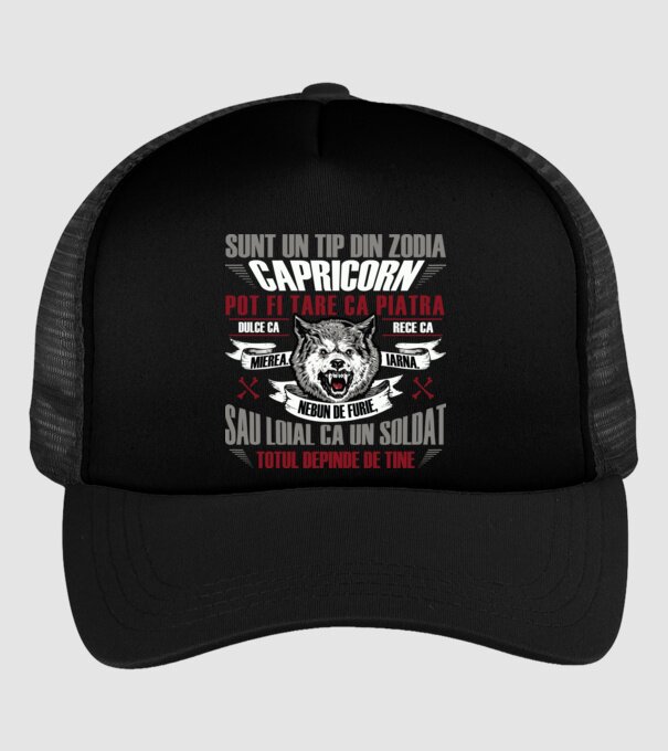 Sunt un tip din zodia Capricorn model negru pe tricou