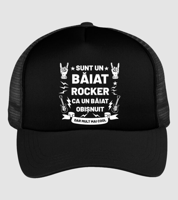 Sunt un băiat rocker, ca un băiat obișnuit, dar mult mai cool model negru pe tricou