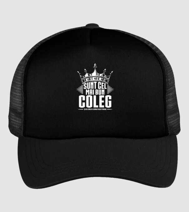 super coleg model negru pe tricou
