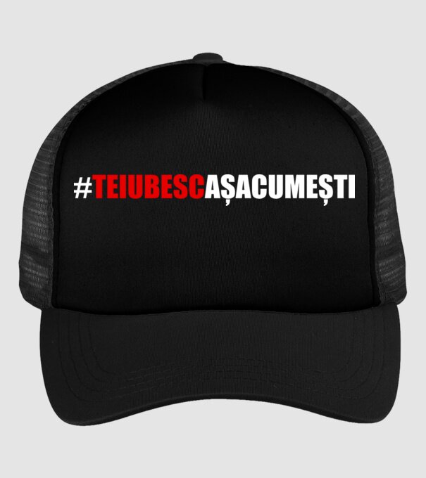 Te iubesc așa cum ești model negru pe tricou